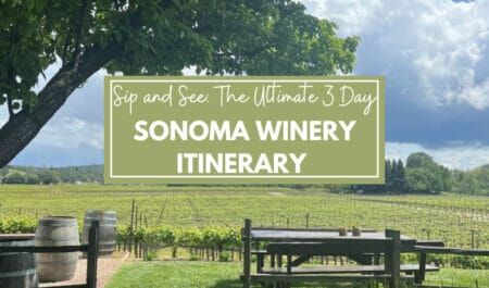Sonoma Winery itinerary cover