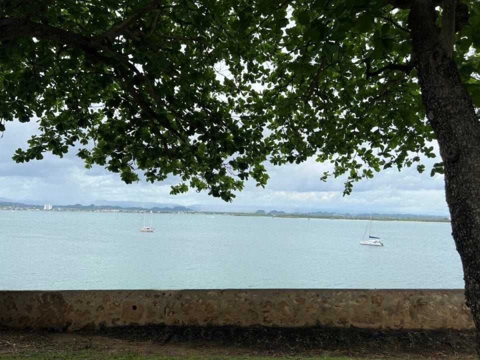 Ocean view from Colorful old san juan