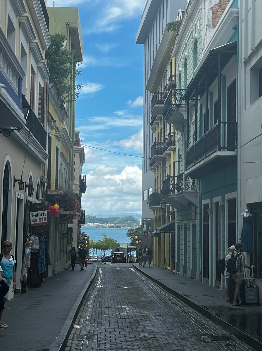 view from street in Old San Juan
