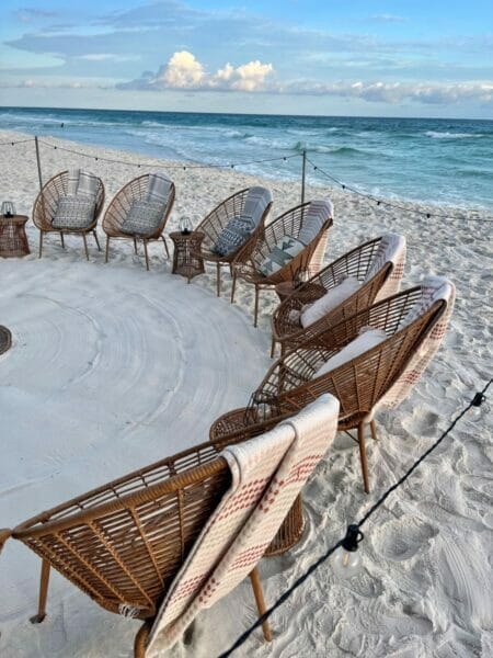 Beach bonfire in 30A