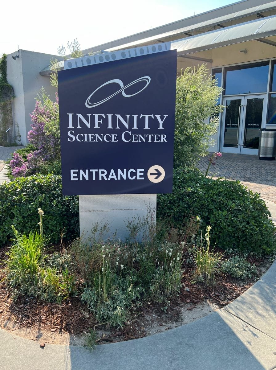 Infinity Science Center sign