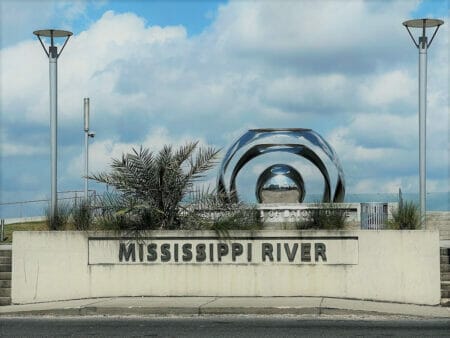 Mississippi River sign in Baton Rouge