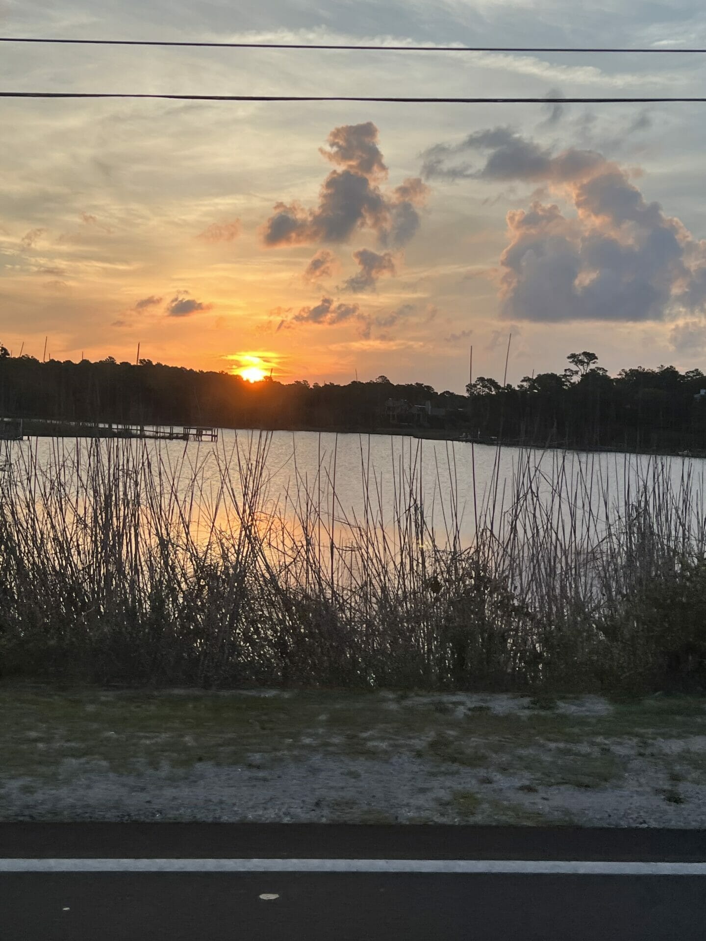 Sunset at the beach in 30A