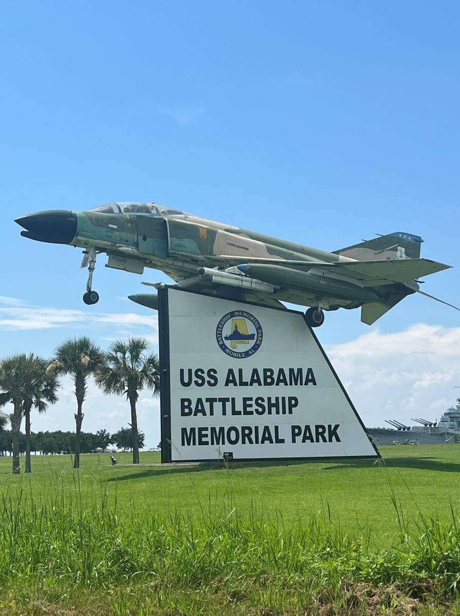 USS Alabama sign