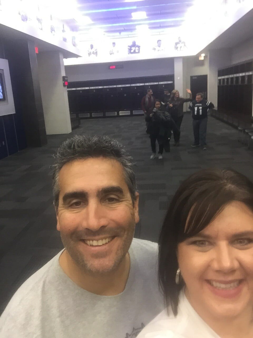 locker room at AT&T Stadium