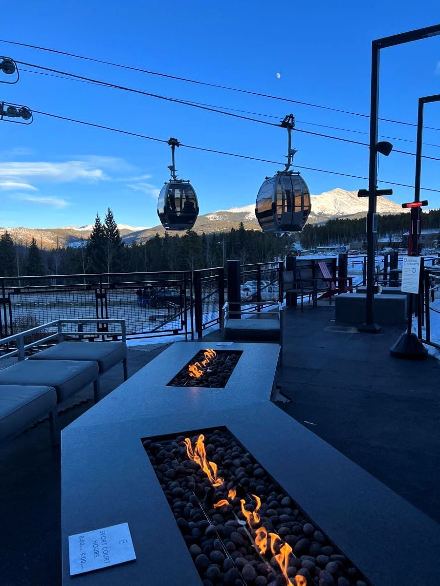 Peak 8 fire pits in Breckenridge, Colorado