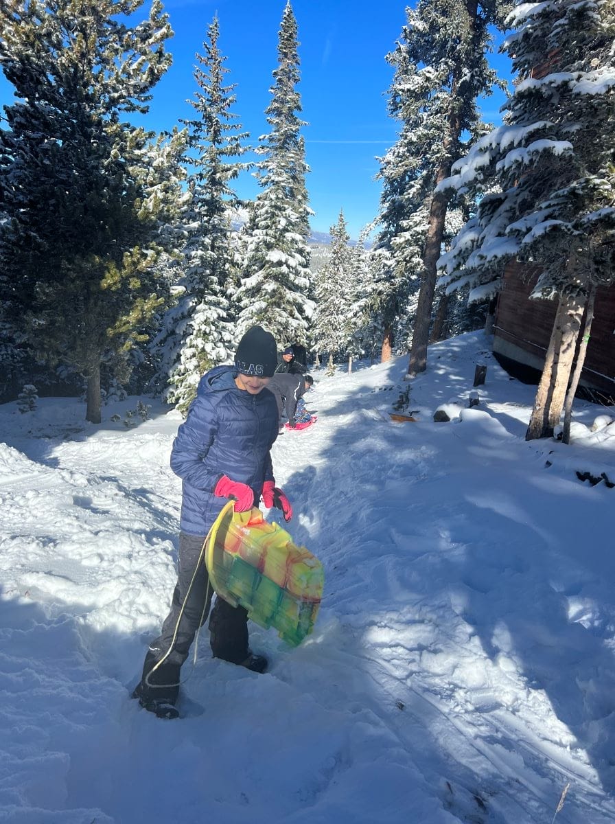 sledding in Breckenridge