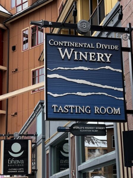 Continental Divide Winery in Breckenridge, Colorado
