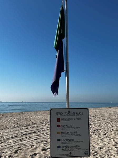 beach flag on Fort Lauderdale beach
