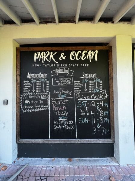 Park and Ocean restaurant at Hugh Taylor Birch State Park