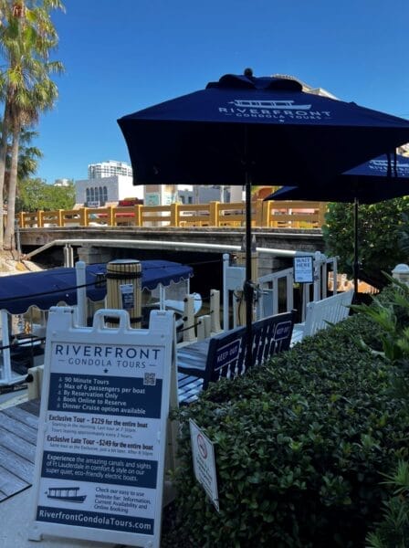 Riverfront Gondola Fort Lauderdale itinerary