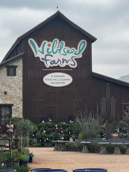 Wildseed farm entrance in the Texas Hill Country