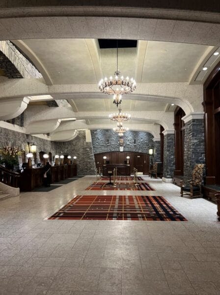 Lobby at Fairmont Banff Springs hotel