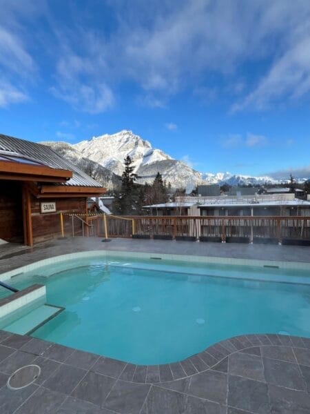hot tub at Moose Hotel in Banff
