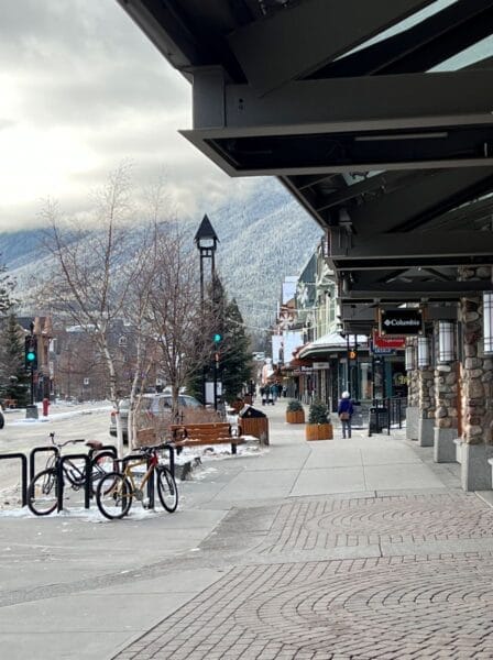 walkway in downtown Banff