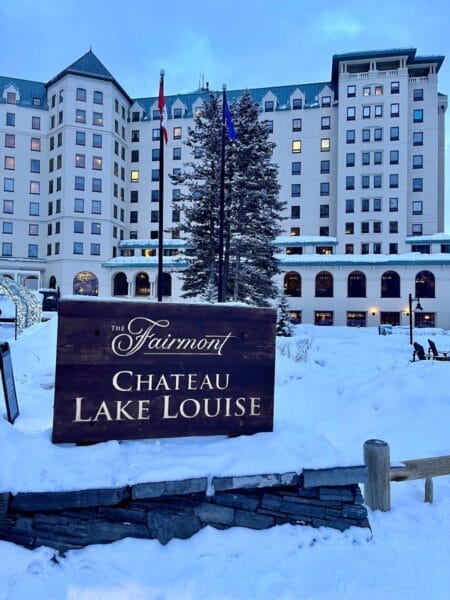 Fairmont Chateau lake Louise in Banff National Park - where to stay during 5 day Banff itinerary