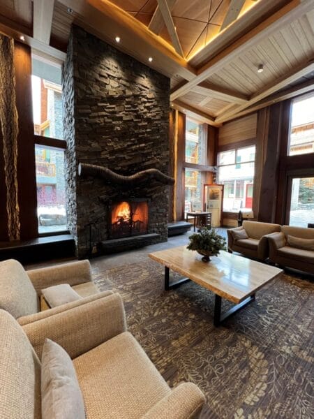 Moose hotel lobby in Banff, Canada