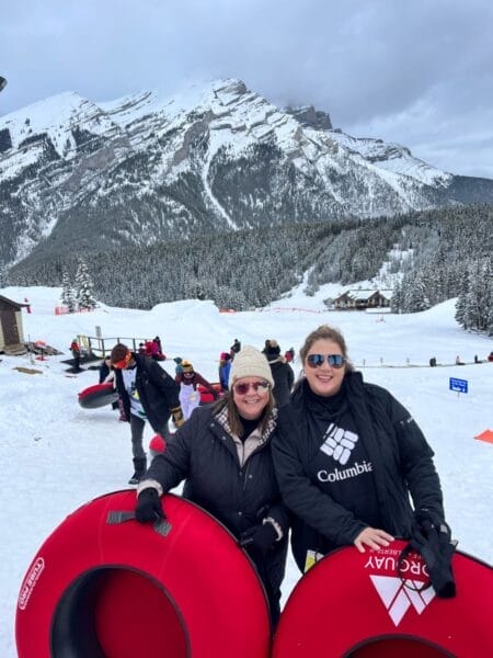 Snow tubing at Mt. Norquay, Banff