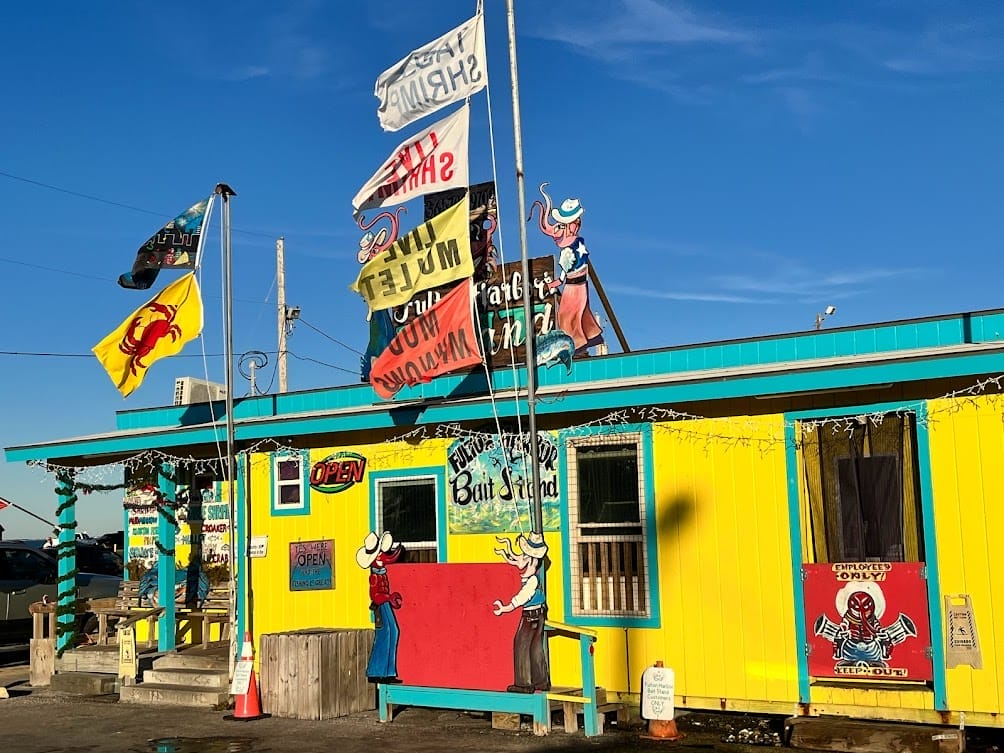 Fulton Harbor Bait Shop in Rockport, Texas