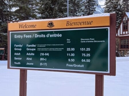 Banff National Park entrance sign
