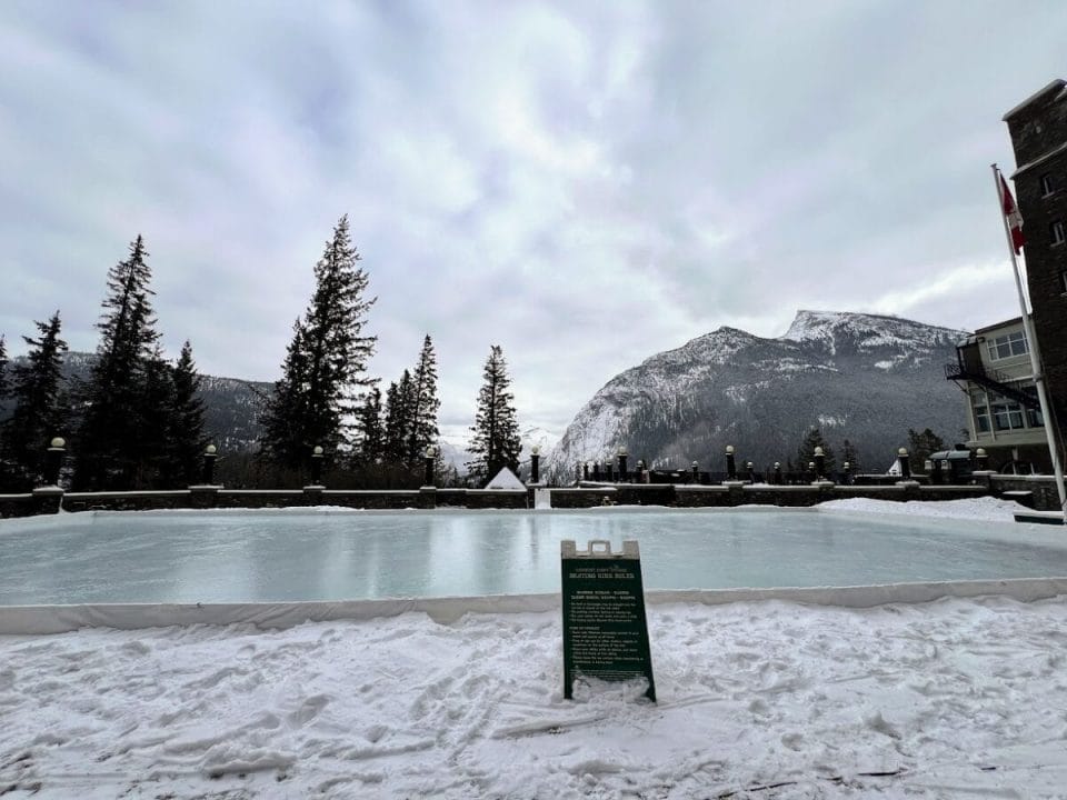 Fairmont Banff Springs ice skating rink