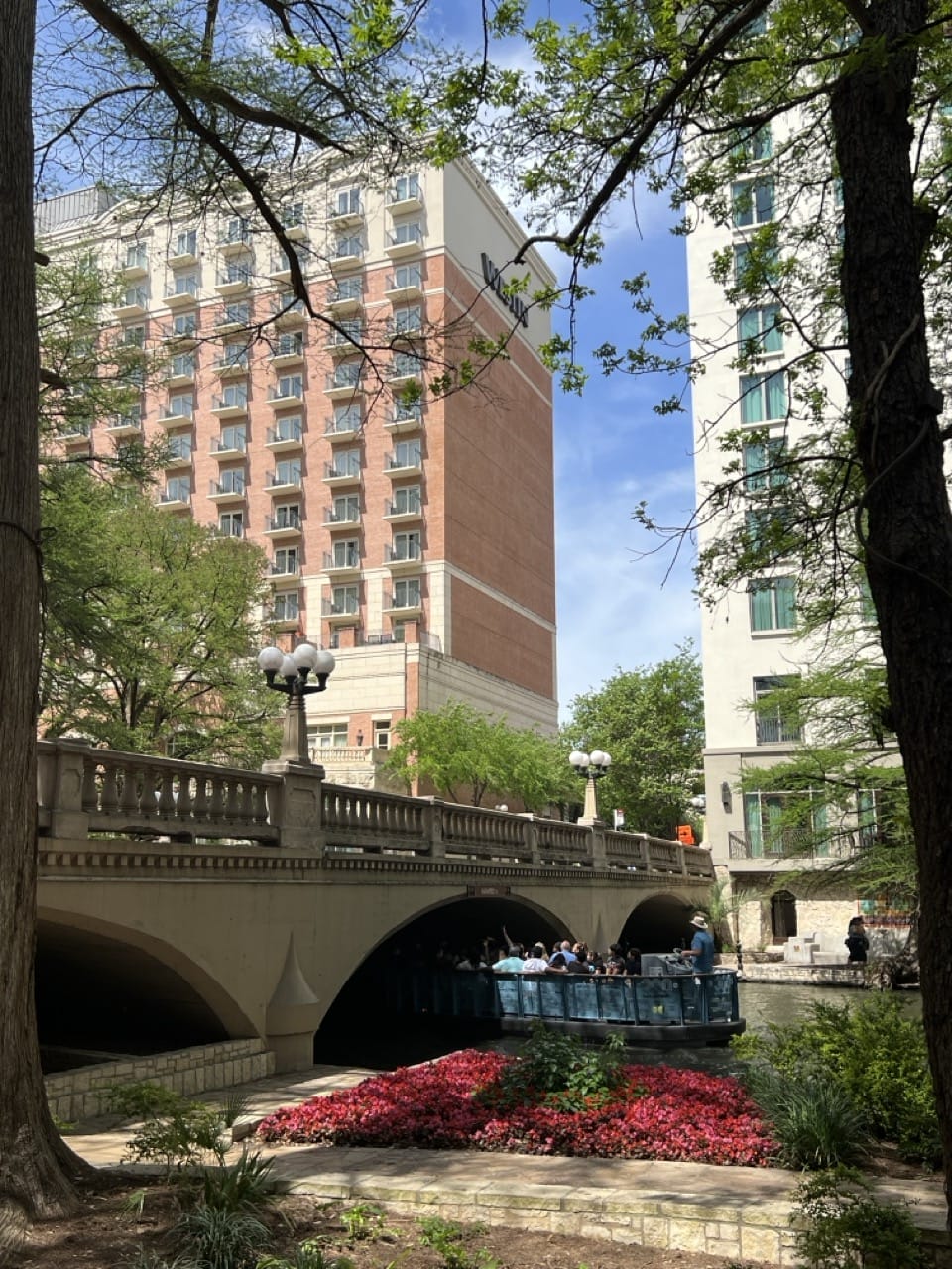 Westin Riverwalk San Antonio hotel with balconies