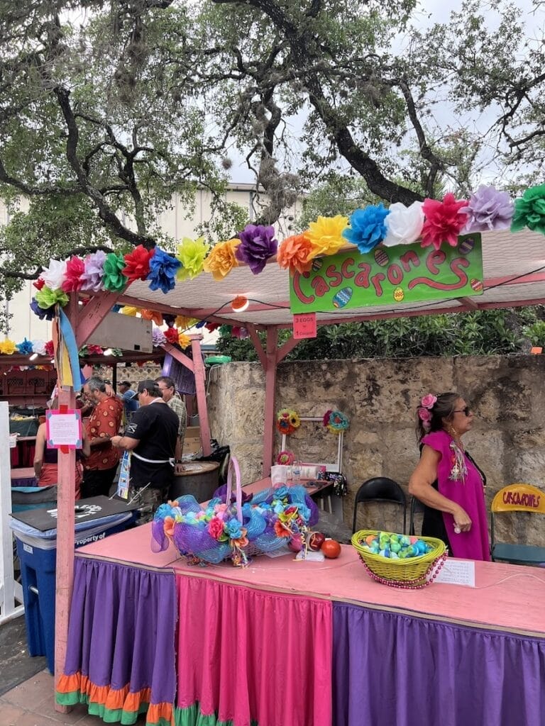 cascarones booth at Fiesta San Antonio