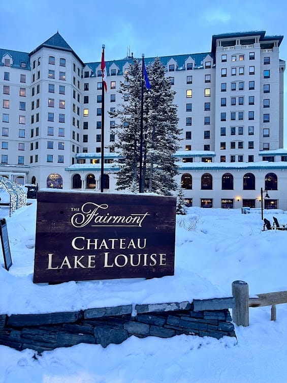 Fairmont Chateau Lake Louise view from lake