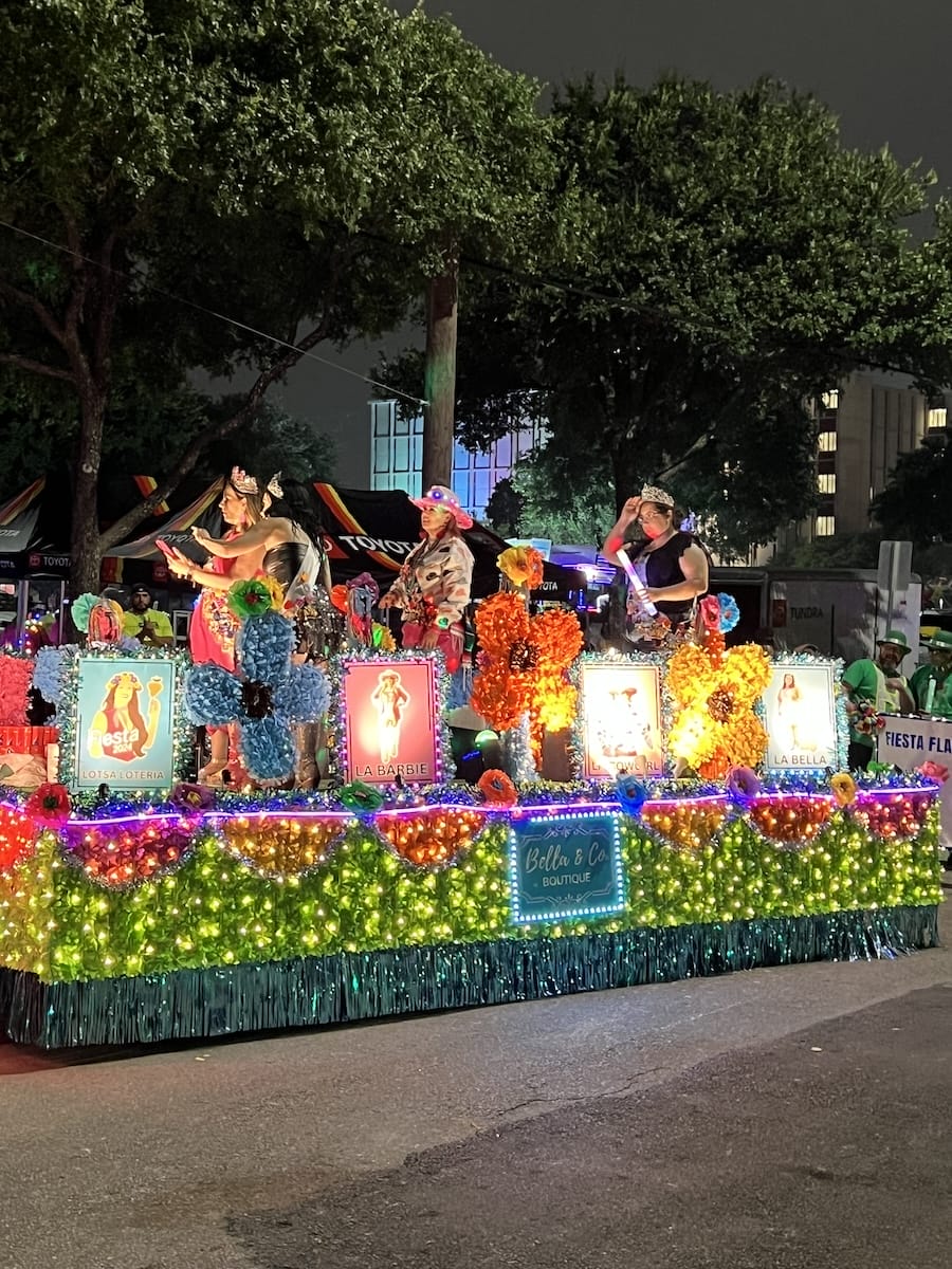 San Antonio Fiesta Flambeau parade float