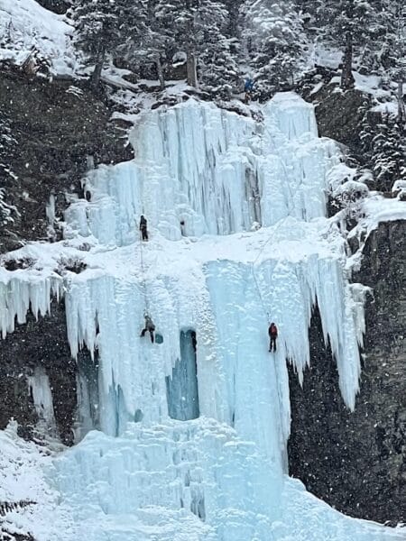ice climbing at Lake Louise