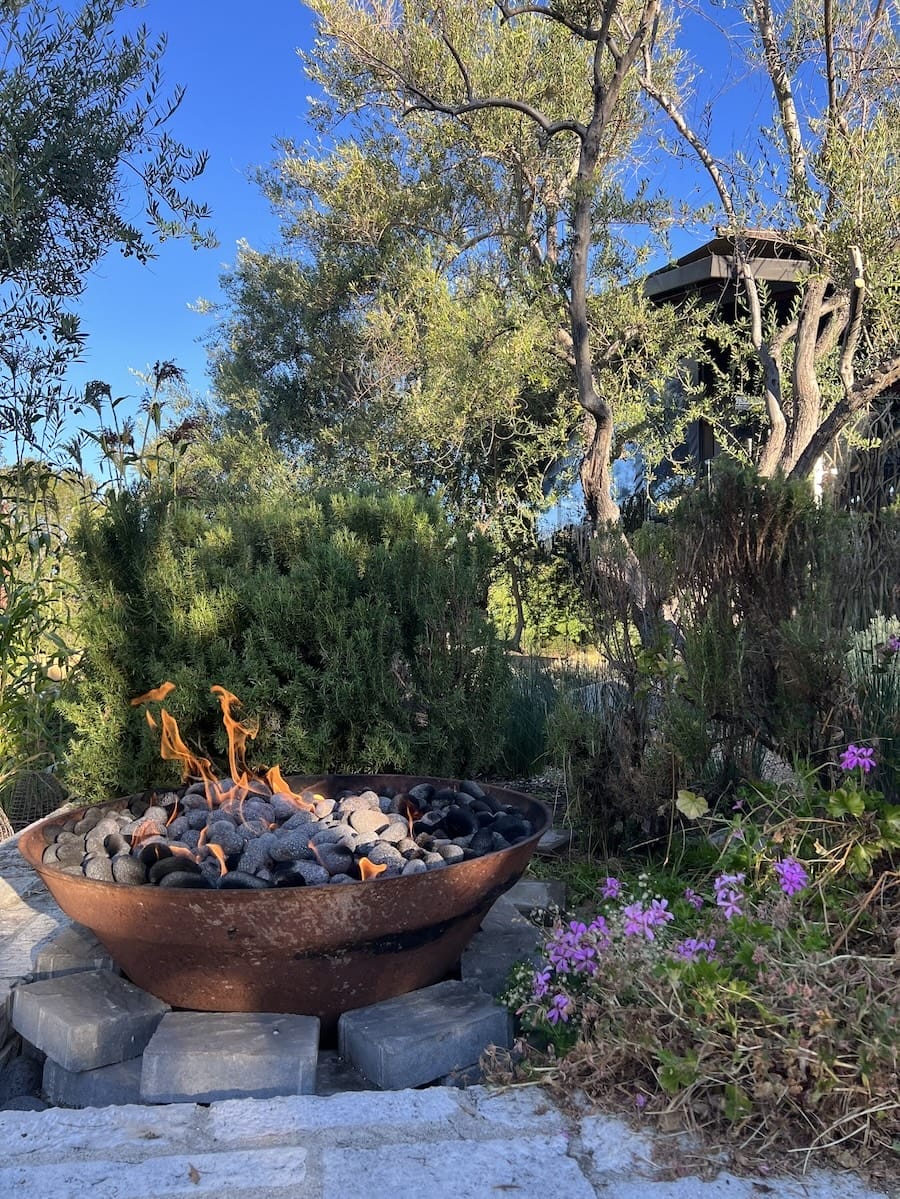 fire pits at Bernardus Lodge & Spa