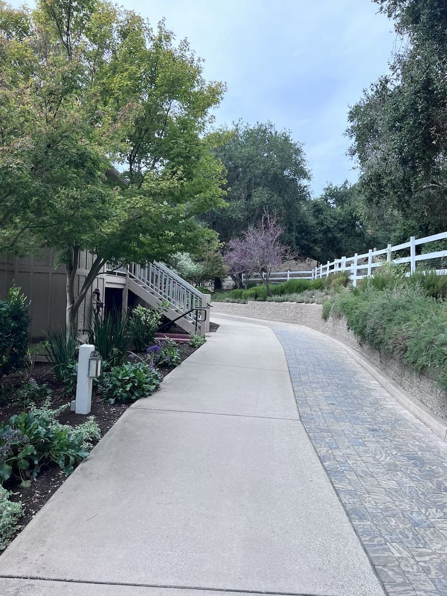 walkways throughout the property