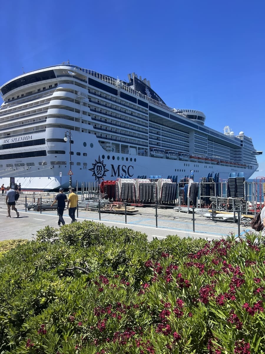 MSC Cruise ship in Trieste, Italy