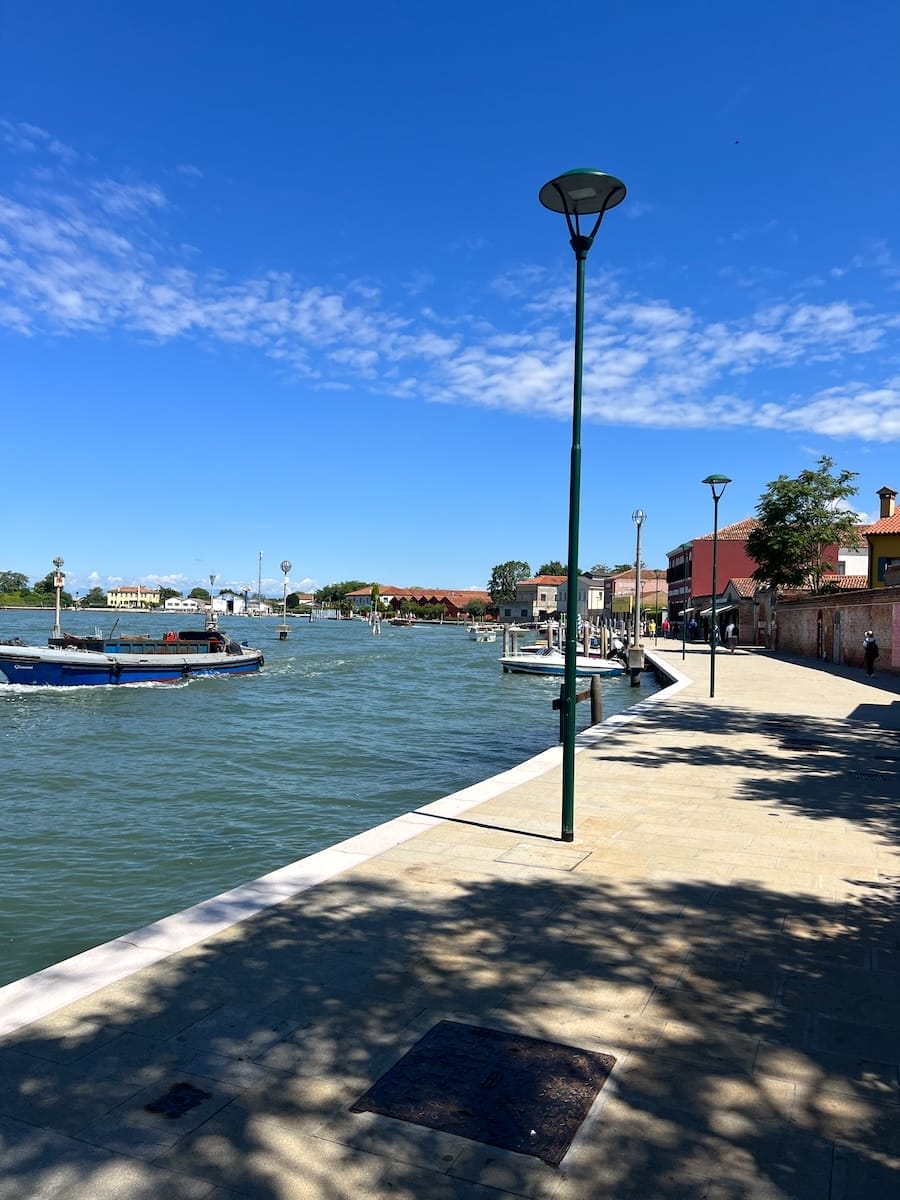 Murano promenade along the water