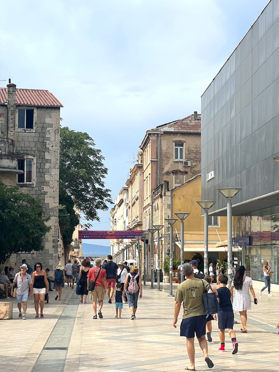 walkway in Split, Croatia