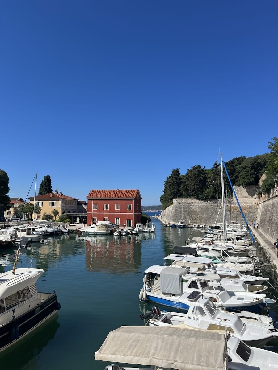 Fosa harbor in Zadar, Croatia cruise port