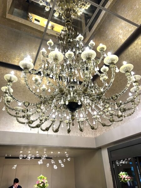 glass chandelier in Murano