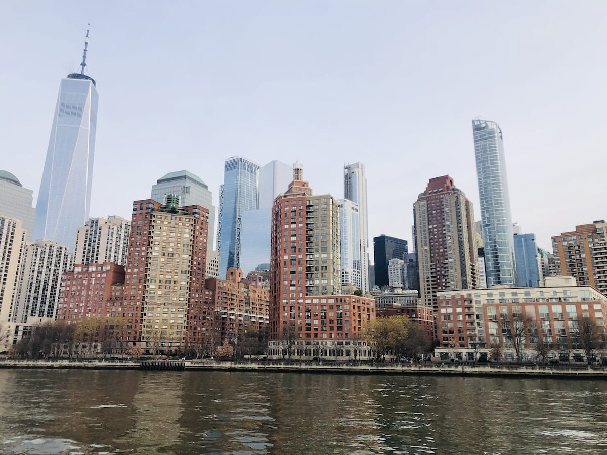 NYC skyline from water