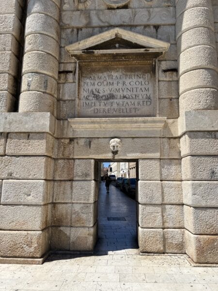 Zadar city wall entrance