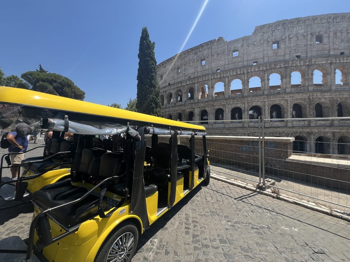 golf cart at colosseum