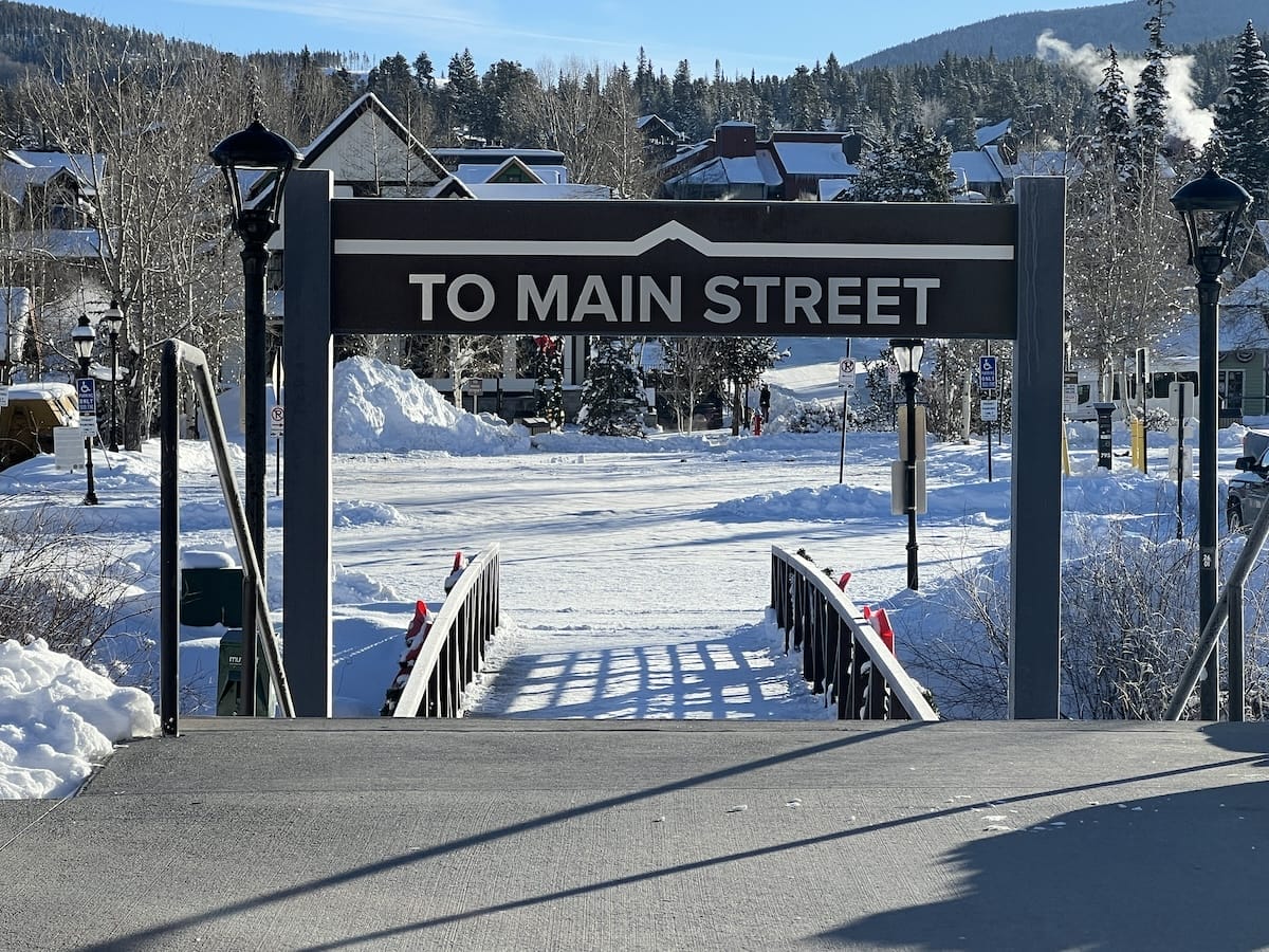 to Main Street in Breckenridge