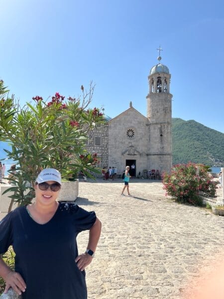 Michele at Our Lady of the Rocks in Kotor