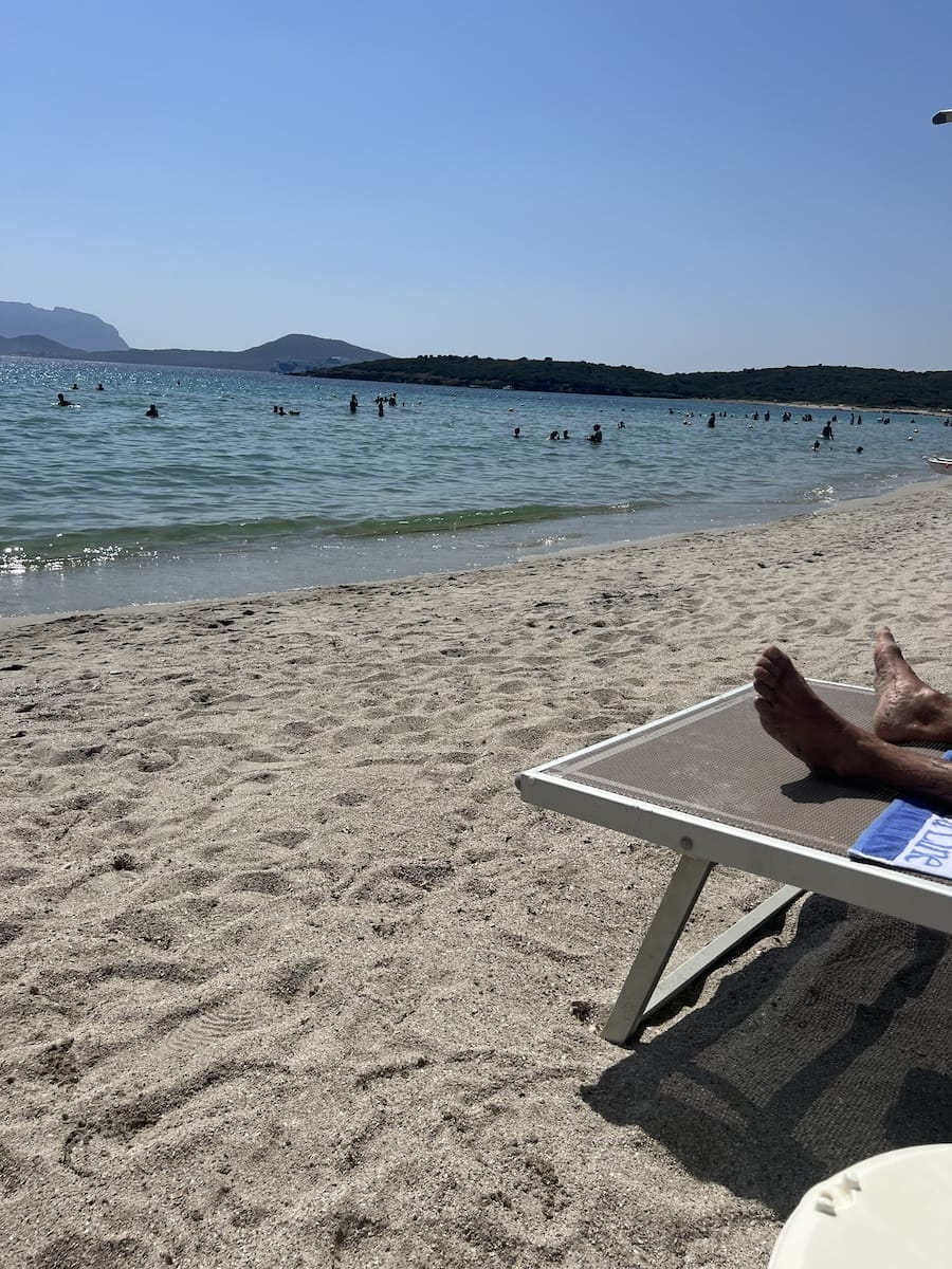 view of water from Olbia Beach in Sardinia