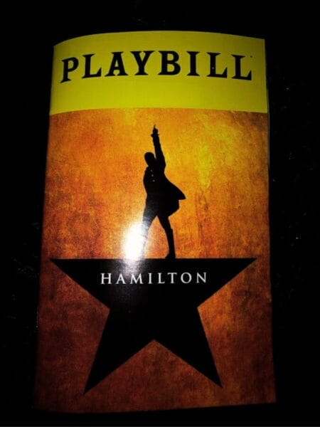 Broadway playbill as an NYC souvenir