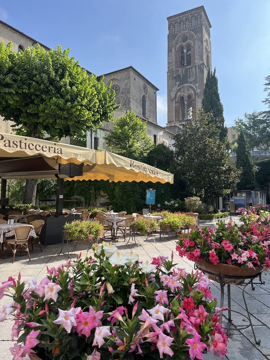 Ravello tower and courtyard