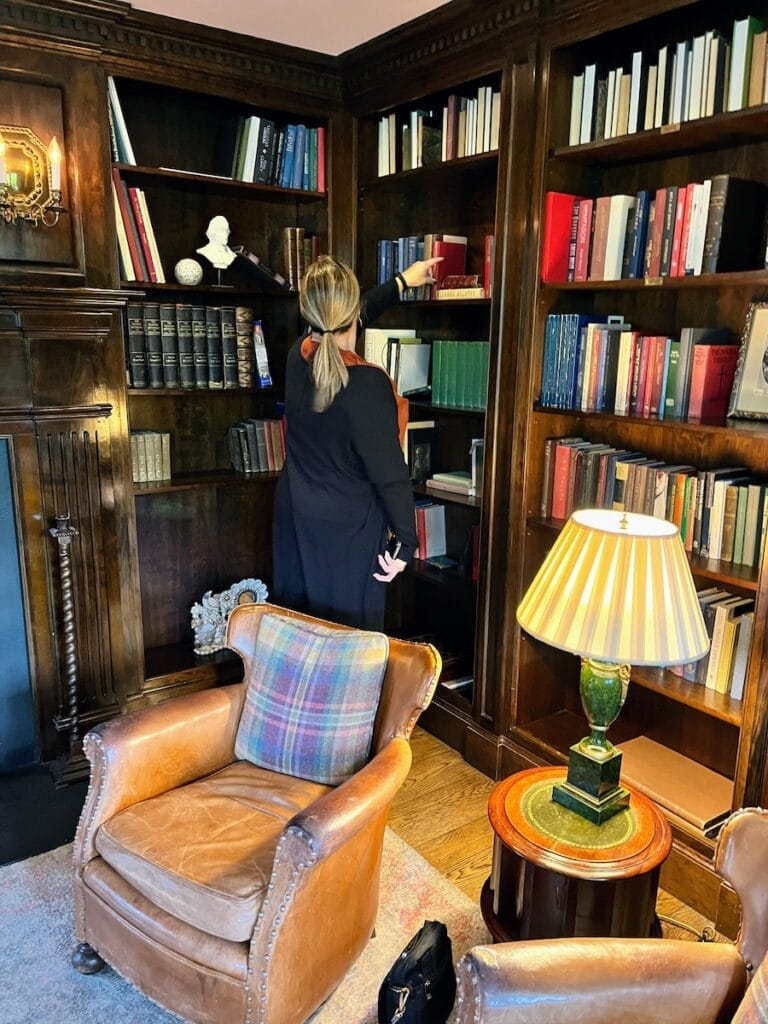 library at the Mayflower Inn in Connecticut