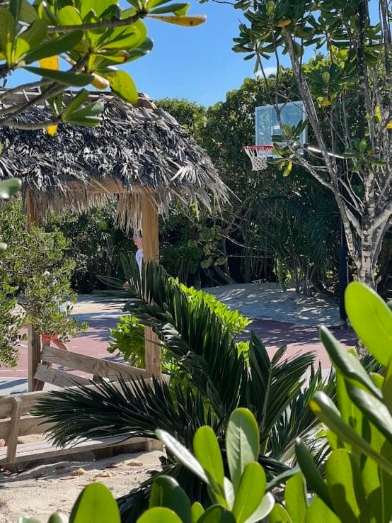 basketball court on the island