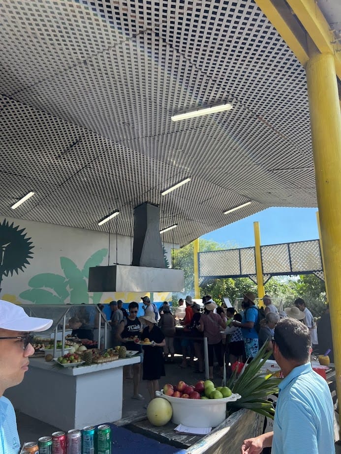 buffet area on Half Moon Cay