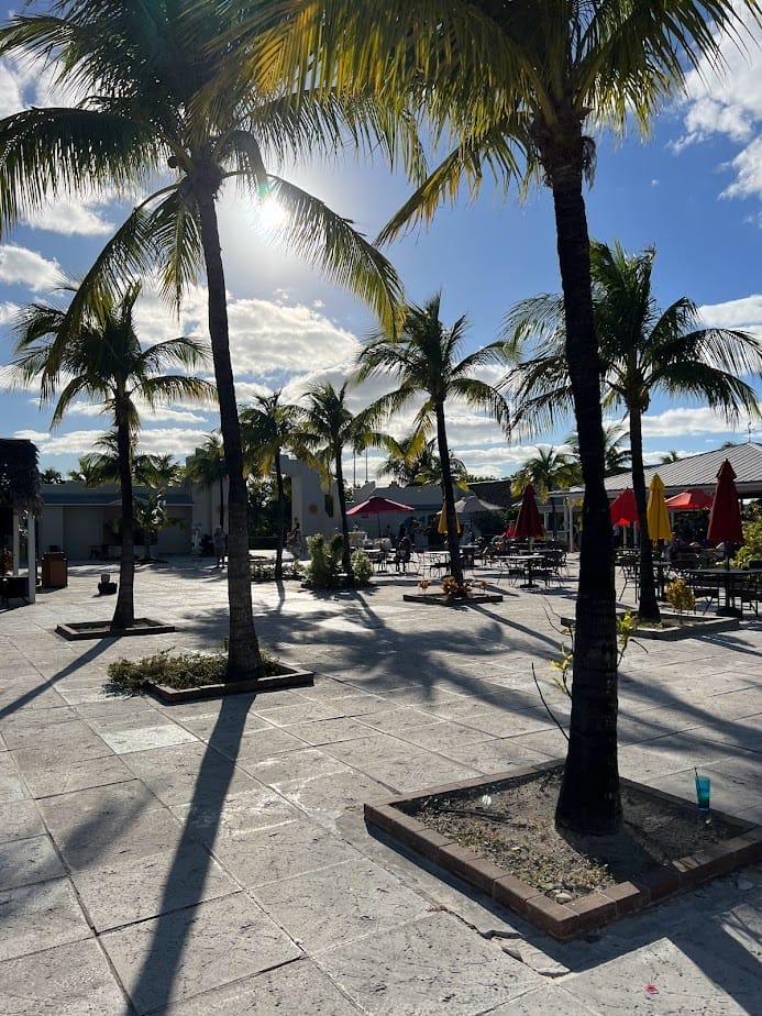 entrance courtyard on Half Moon Cay