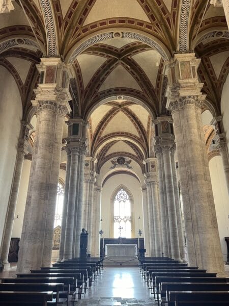 church interior in Pienza